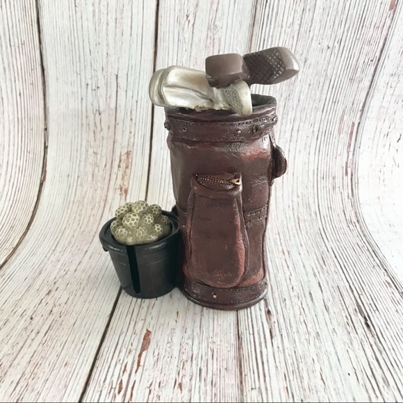 Golf Bag Pen and Pencil Holder with Stamp Dispenser - Picture 3 of 5